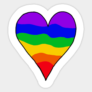 Rainbow heart Sticker